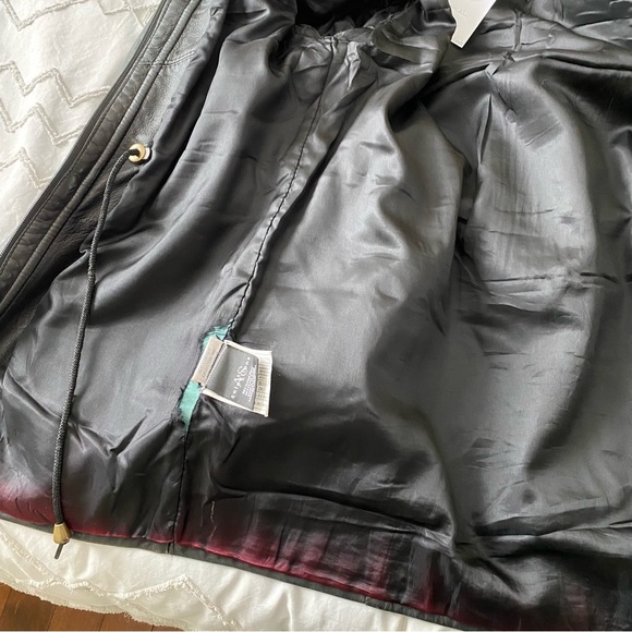 vintage leather parka with fur hood - Picture 4 of 11